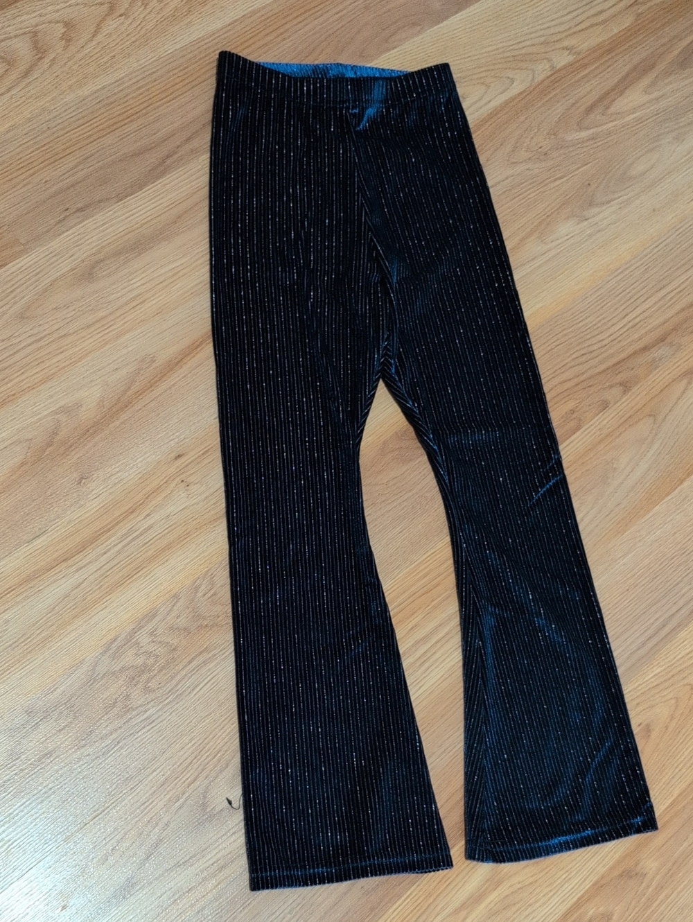 Navy Sparkle Velvet Flare Pants